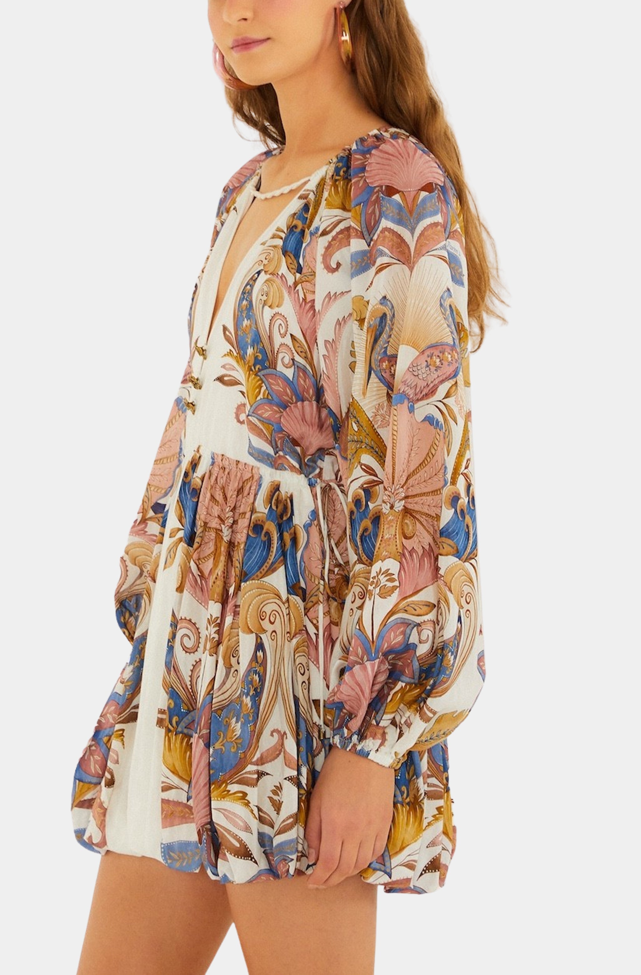 Sea Garden Off-White Mini Bubble Dress  Hemline Birmingham