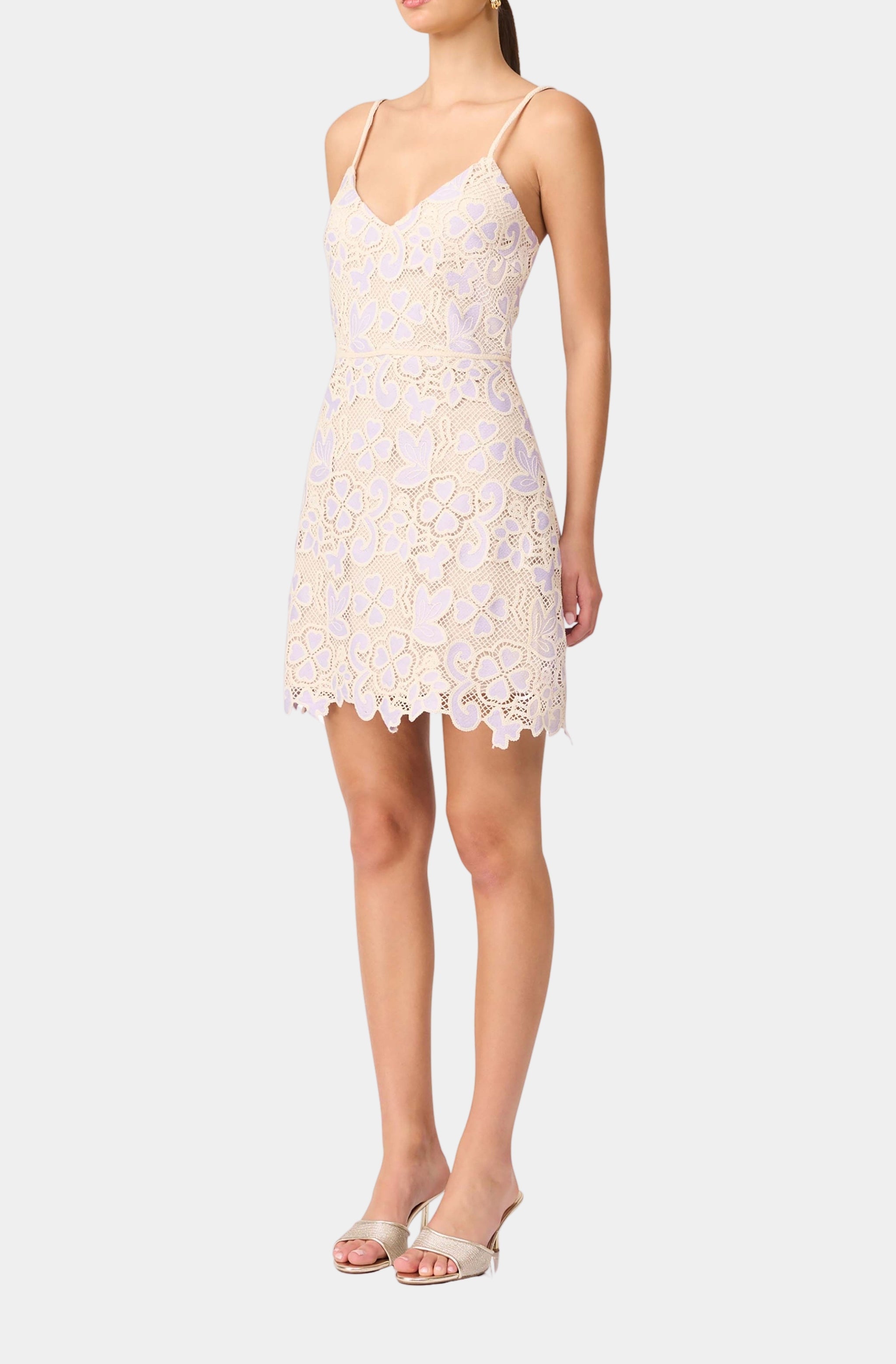 jasmyn mini dress Jasmyn Crochet Shimmer Mini Dress Madida Clothing