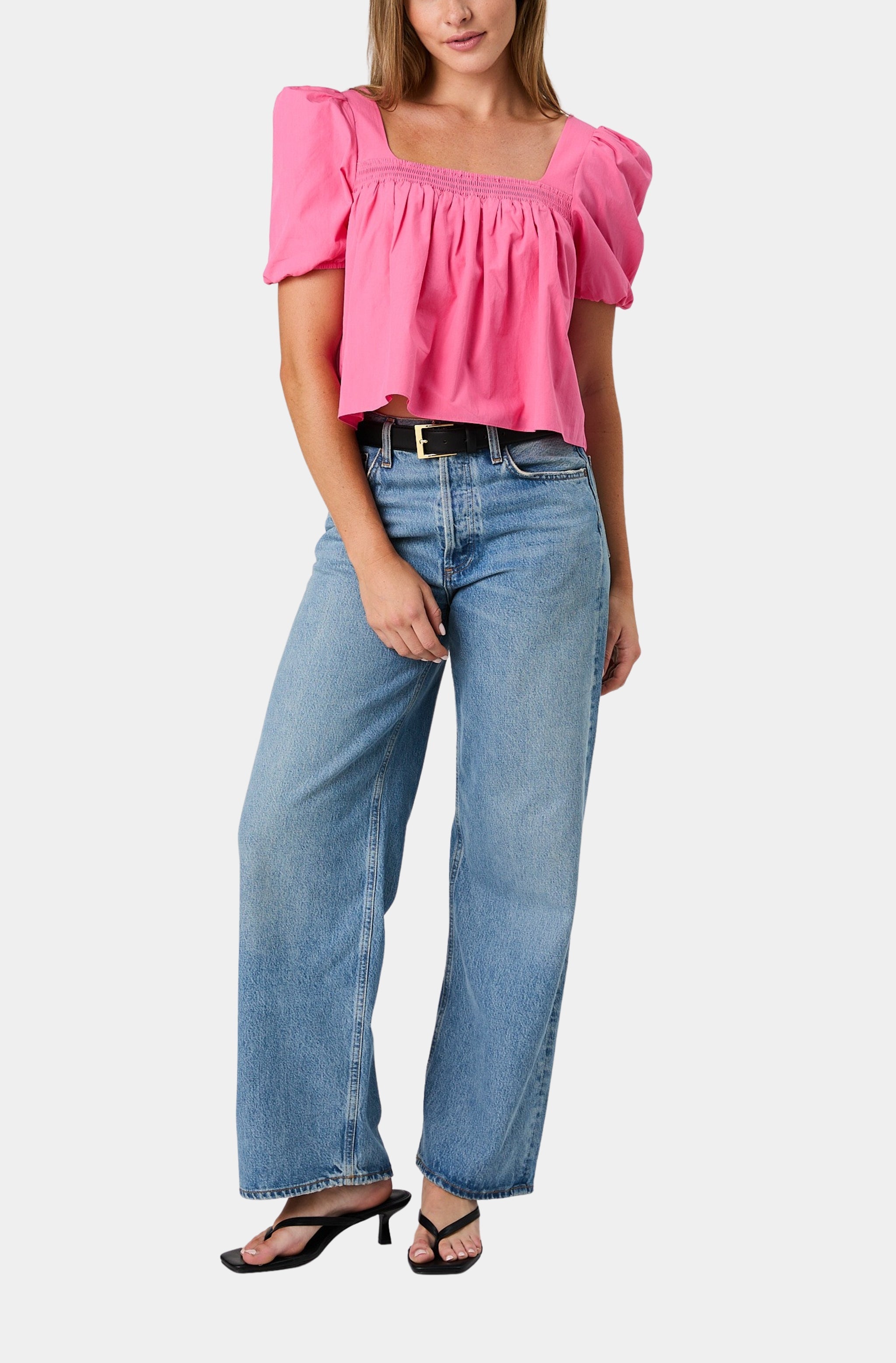 Cambria Cotton Puff Sleeve Top – Hemline Birmingham