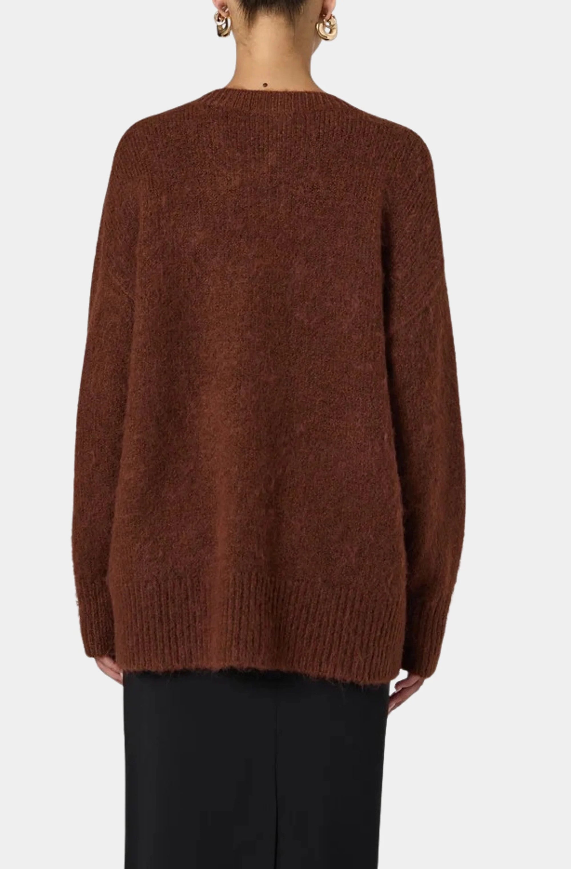 Fluffy Knit V Neck Jumper