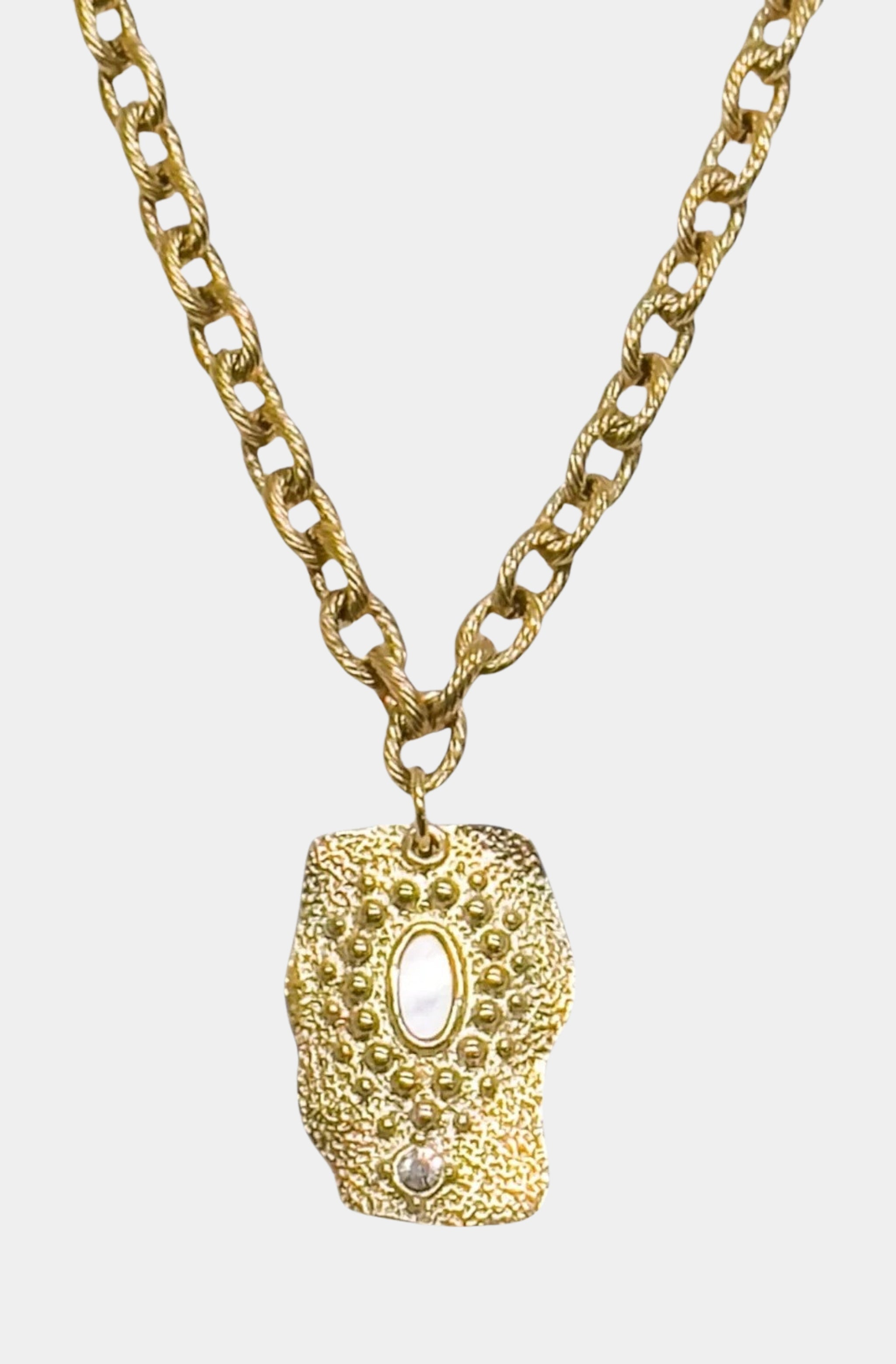 Carmel Mother-of-Pearl Nugget Necklace