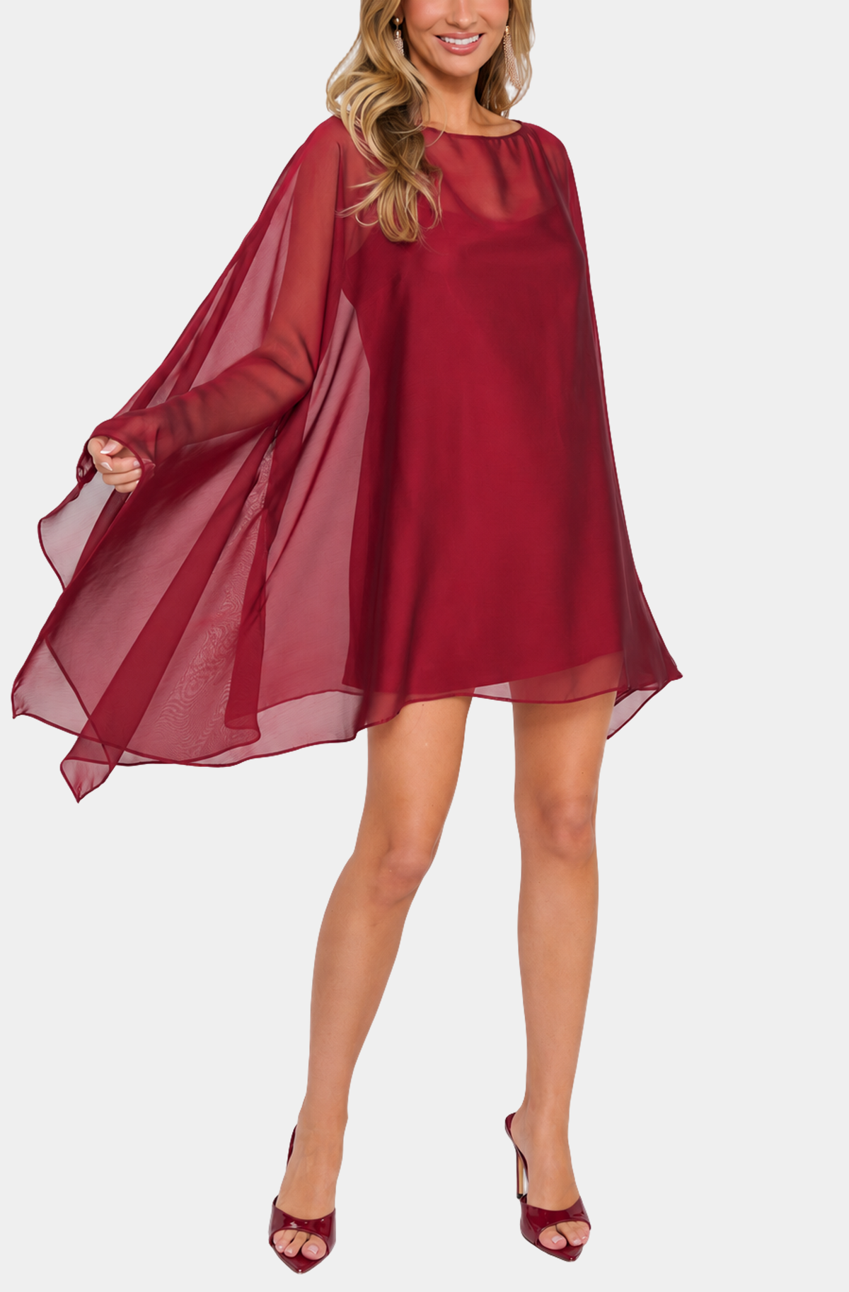 Show Me Your Mumu Olsen Mini Dress in Cranberry — front