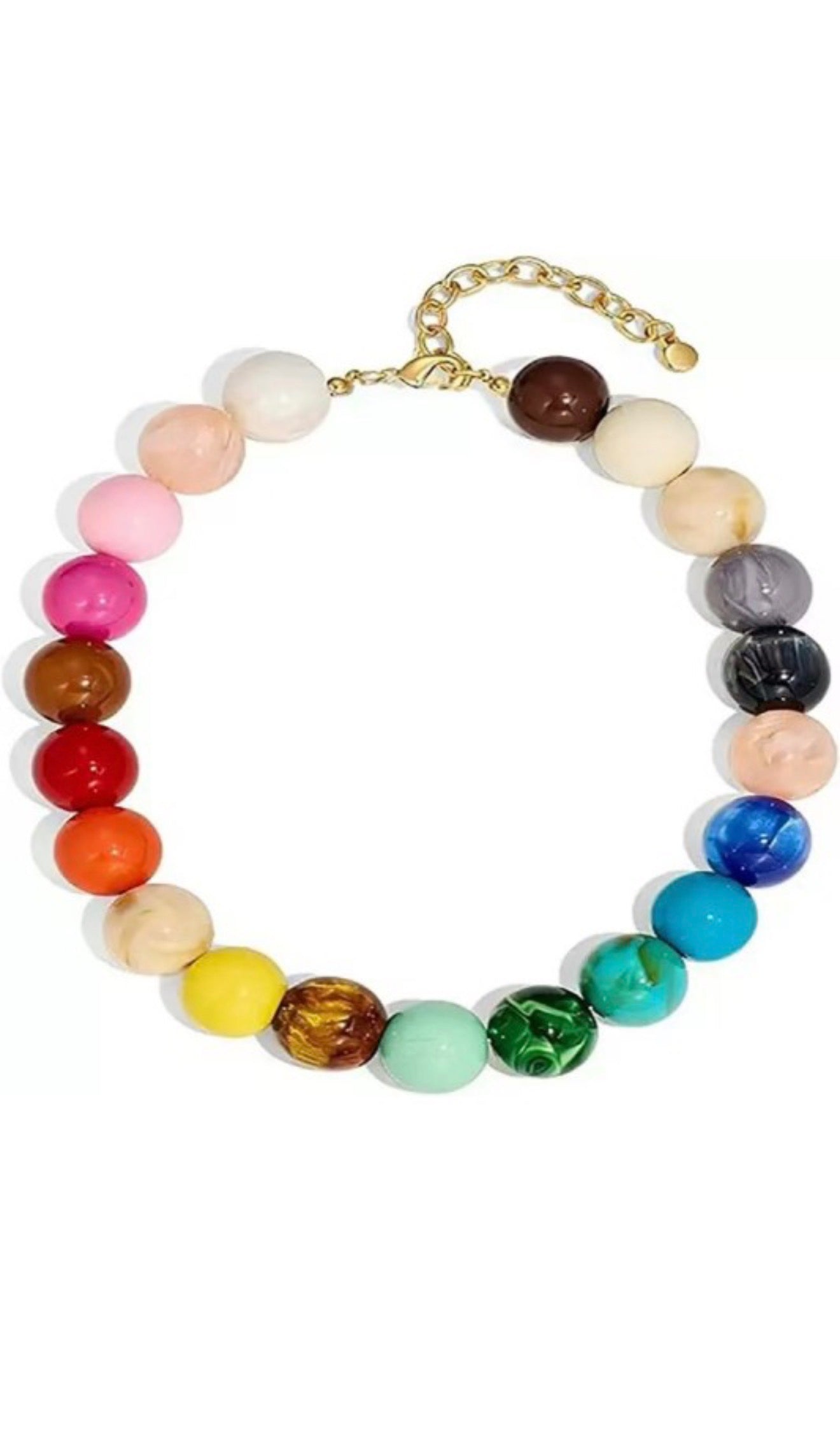 Colorful Resin Beaded Necklace