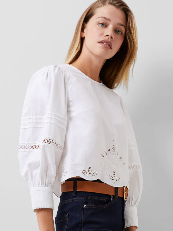Alissa Cotton Broderie Top (TS)
