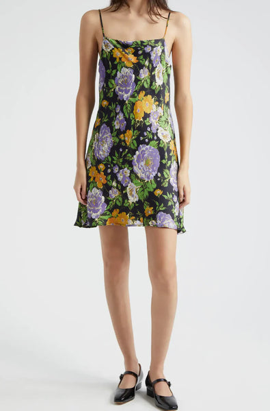 capri floral black sleveless mini dress Black Floral Embroidered Mesh Lace Sleeveless Mini Dress