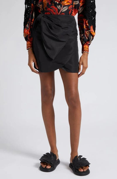 Black Tafeta Mini Skirt