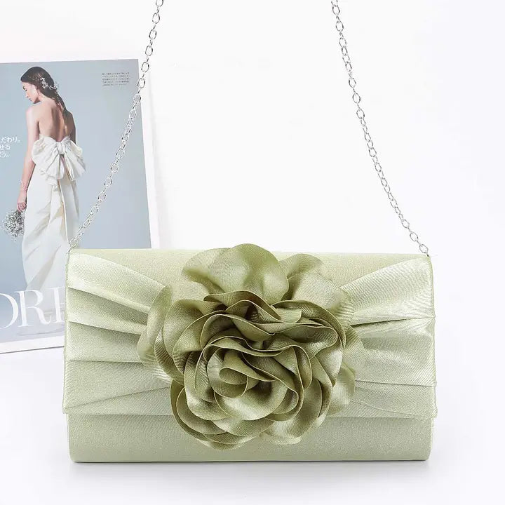 Spring Flower Clutch Green