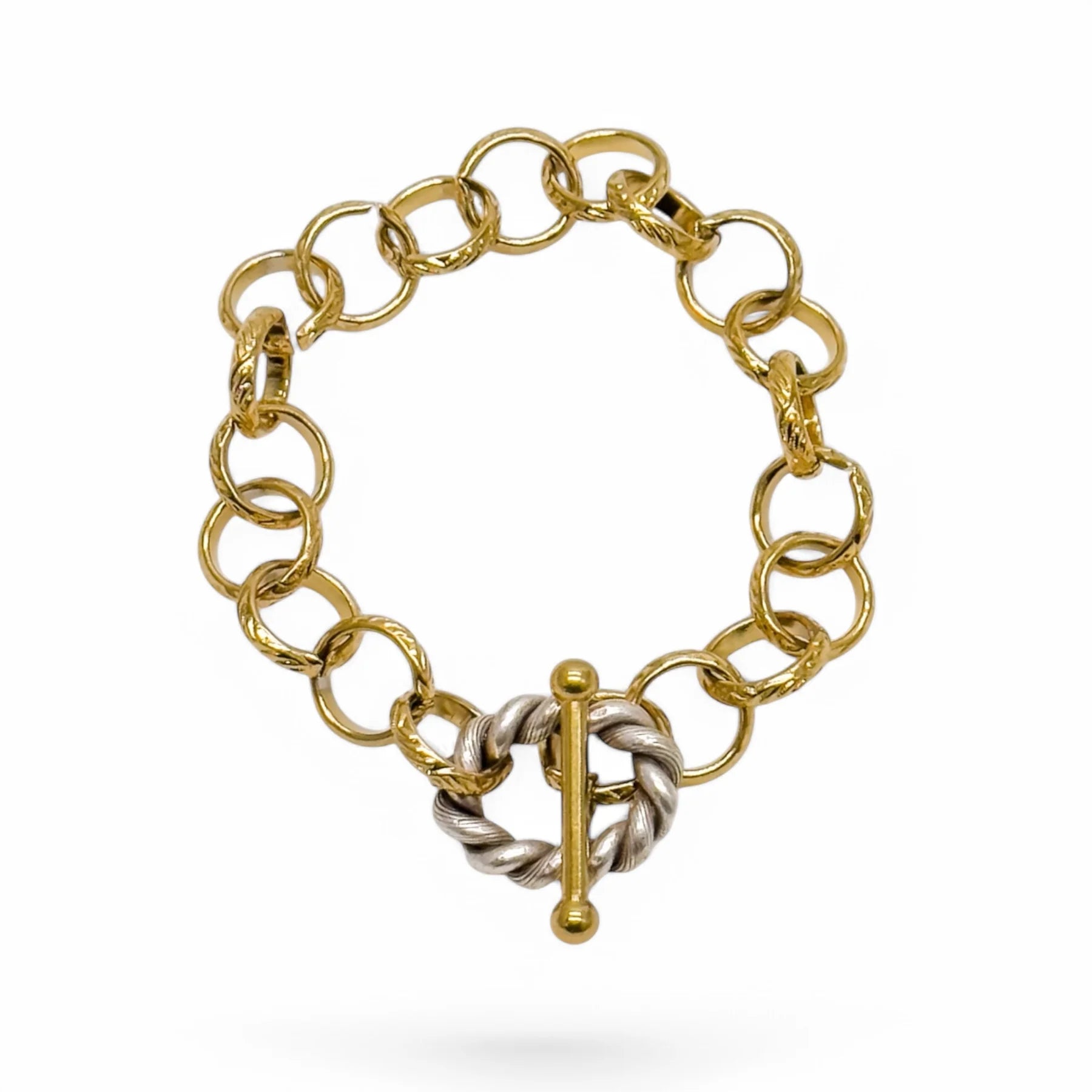 Hollis Mixed Metal Toggle Bracelet