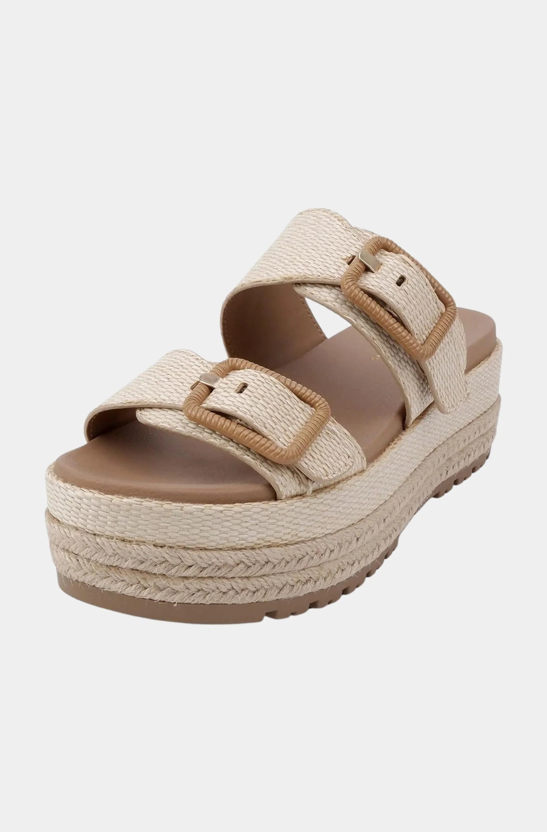 Lucia Raffia Platfrom Sandals