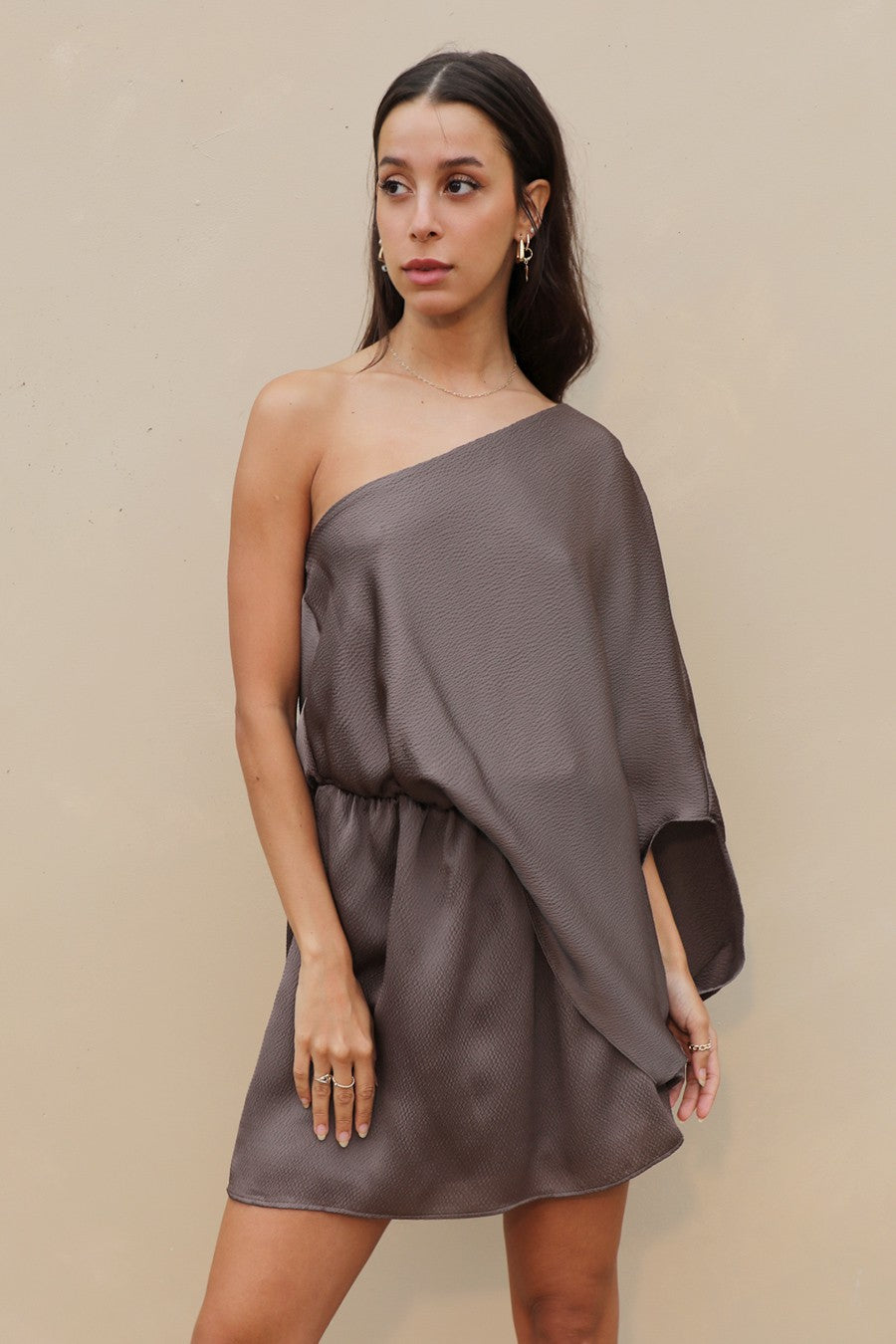 Slouchy One Shoulder Dress