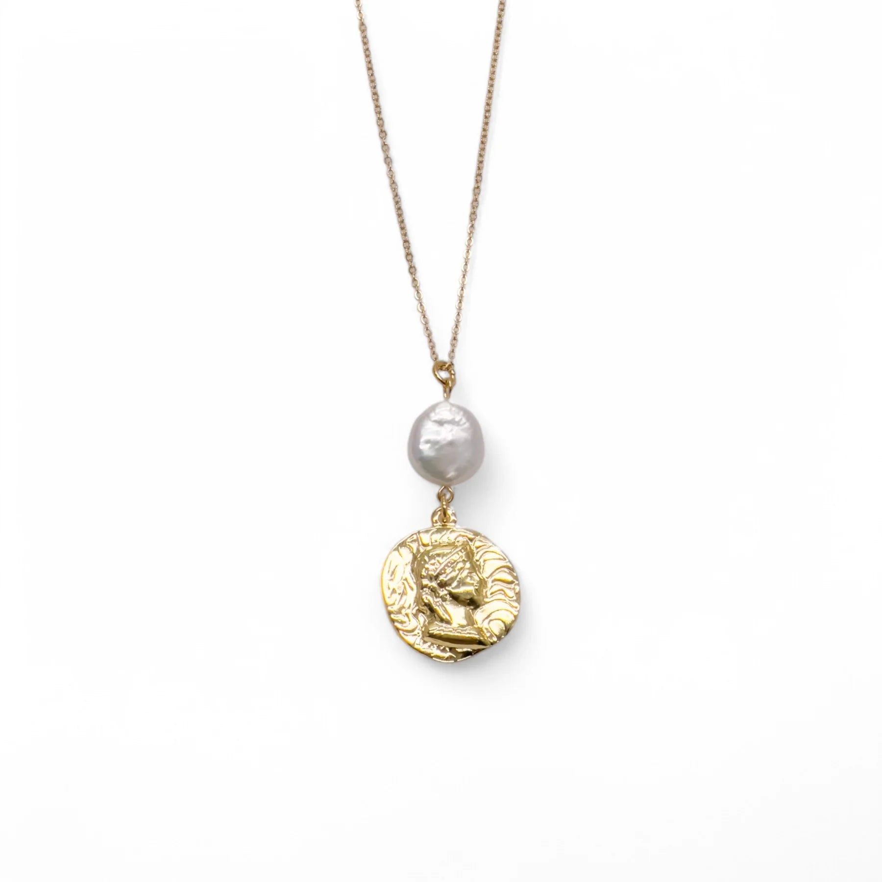 Newport Coin Pearl Necklace