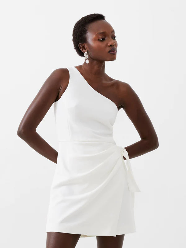 one shoulder sarong dress Whisper Tie Plus Size Maxi Dress with an overlapping panel Fall Bridesmaid Dress Colors: Color:Ivory/Silver Accent