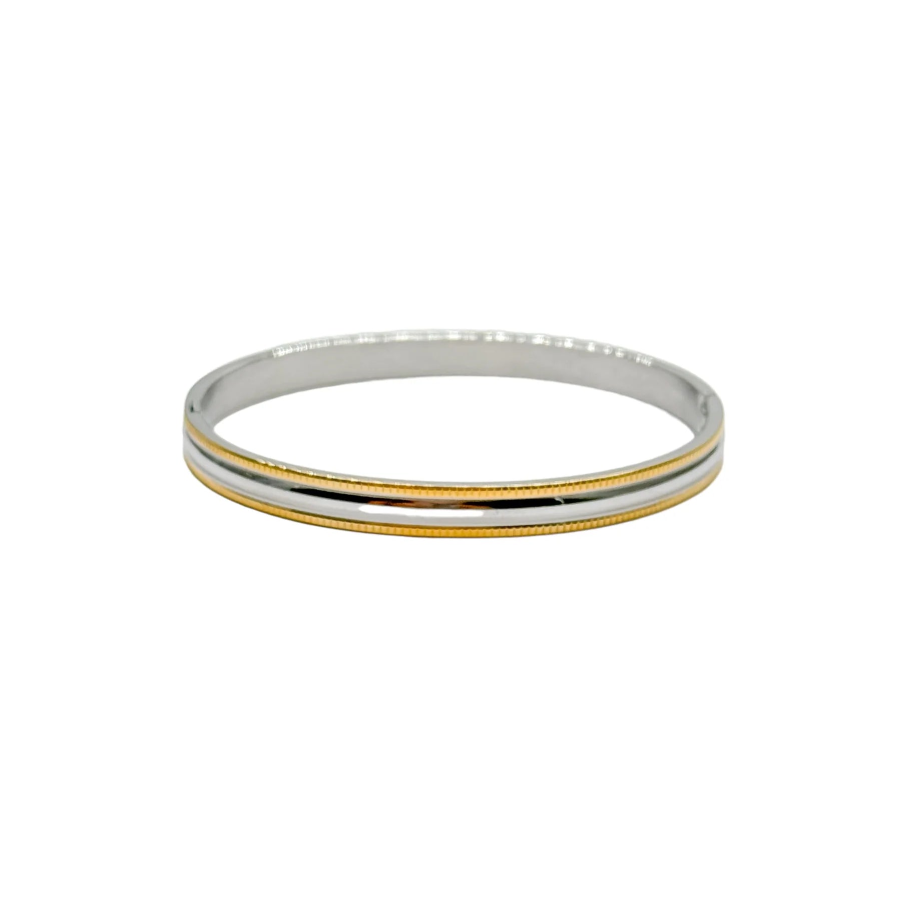 Sleek Mixed Metal Bangle